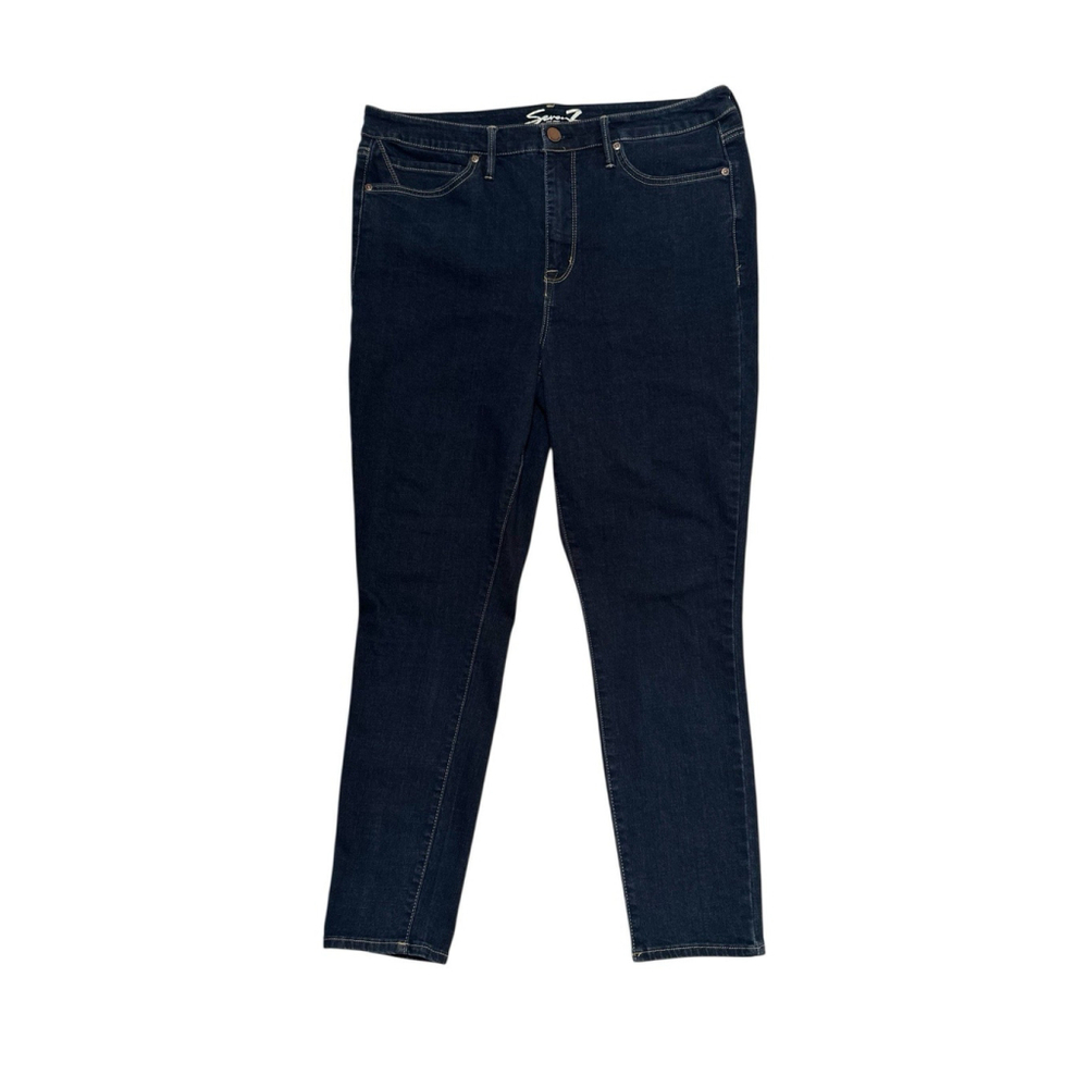 Seven7 Skinny Jeans Womens 16 Blue Denim City Western Cowgirl Cotton & Spandex - Picture 2 of 16